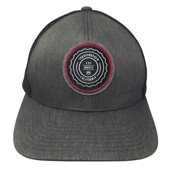 Travis Mathew California Snapback Trucker Hat Gray One Size Flexfit 110 - Picture 1 of 9